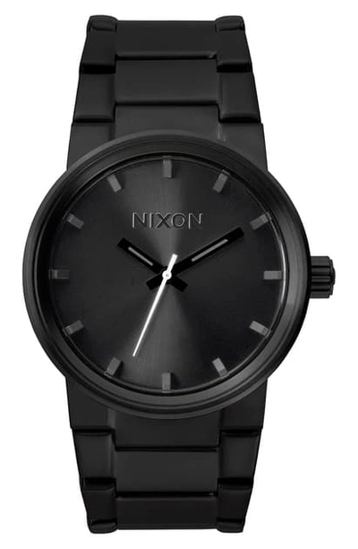 Shop Nixon Cannon Bracelet Watch, 39.5mm In Black