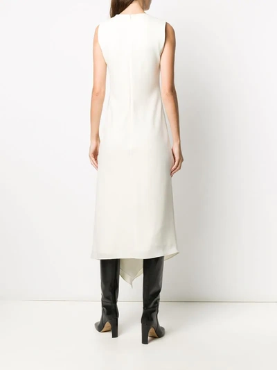 Shop Theory Gathered Midi Dress In White