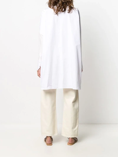 Shop Jejia Oversized Two-pocket Shirt In White
