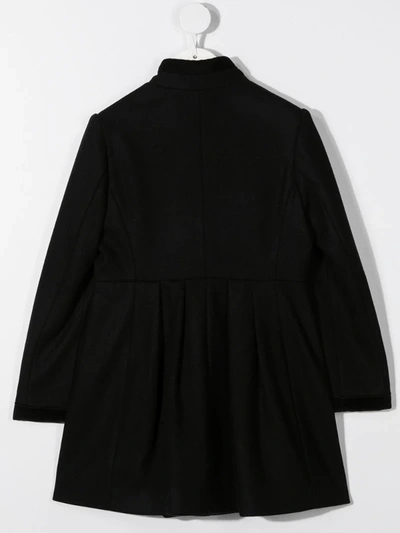 Shop Fay Flared Virgin Wool Coat In Black