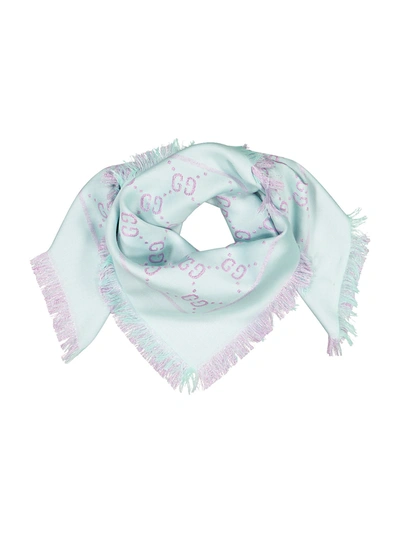 Shop Gucci Kids Scarf For Girls In Blue