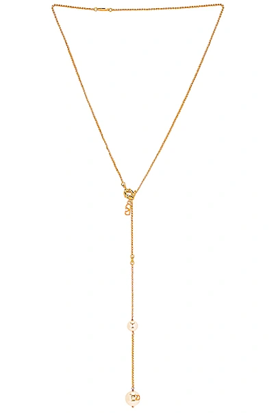 Shop Valentino Lariat Necklace In Oro