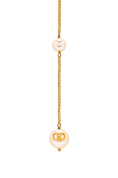 Shop Valentino Lariat Necklace In Oro