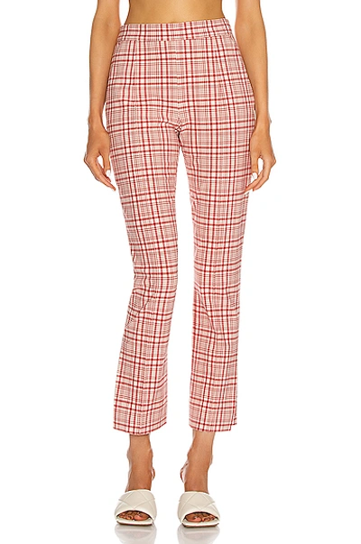 Shop Rosie Assoulin Oboe Pant In Red Plaid