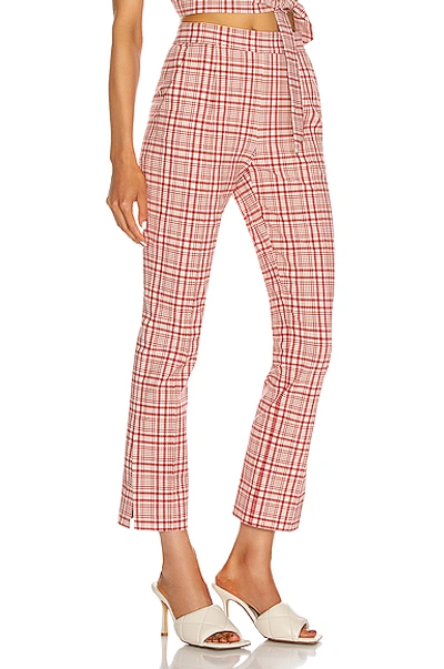 Shop Rosie Assoulin Oboe Pant In Red Plaid