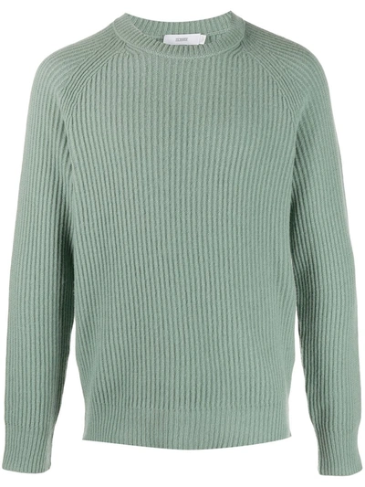 Shop Closed Ribbed Knit Jumper In Green