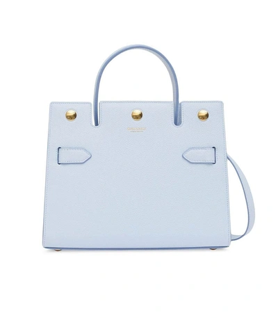 Shop Burberry Light Blue Title Bag