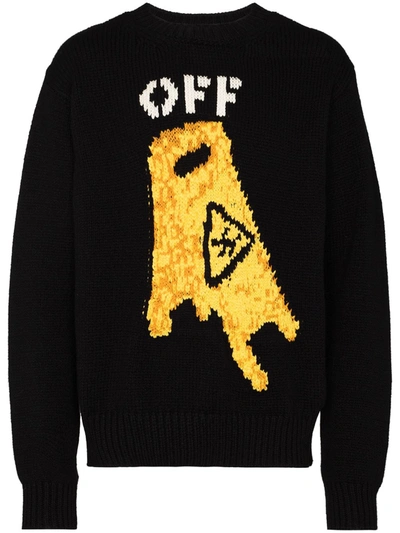 Pre-owned Off-white Pascal Knit Sweater Black/yellow