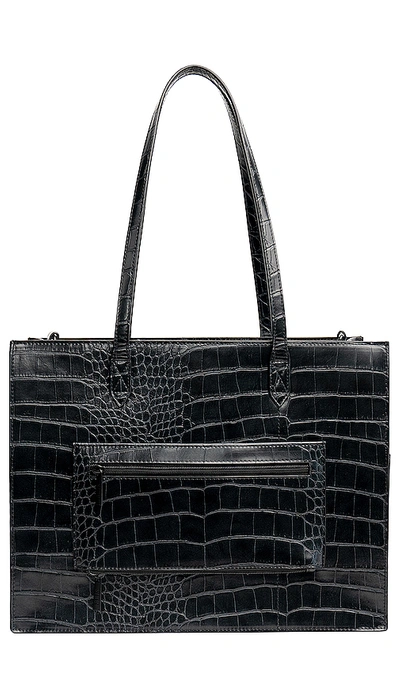 The mini work online tote in black croc