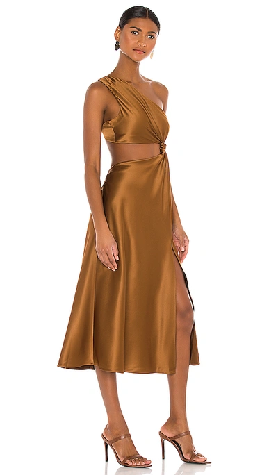 Lpa Imani Dress In Brown