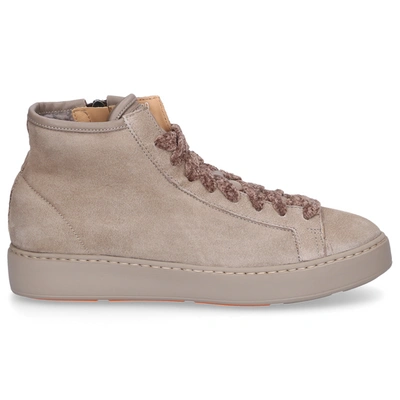 Shop Santoni High-top Sneakers 60440 In Grey