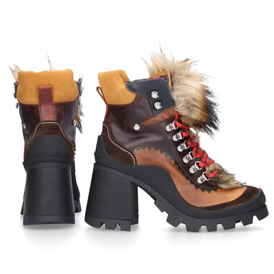 Shop Dsquared2 Ankle Boots Brown Queen Peak
