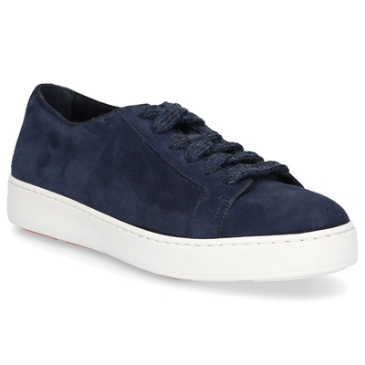 Shop Santoni Low-top Sneakers 60442 In Blue