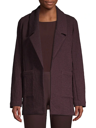 Shop Eileen Fisher Notch Collar Jacket In Casis