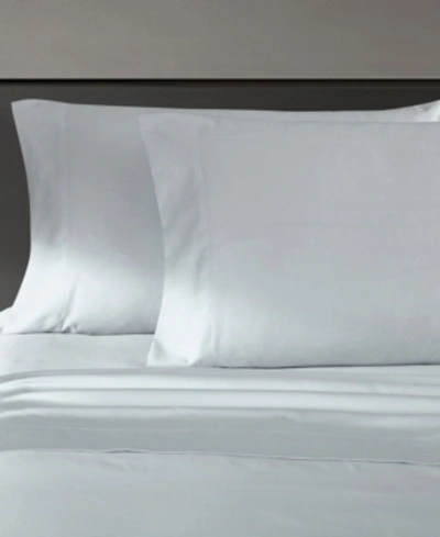 Vera Wang Solid 800 Thread Count Cotton Sateen 4 Piece Sheet Set, King In Pale Blue