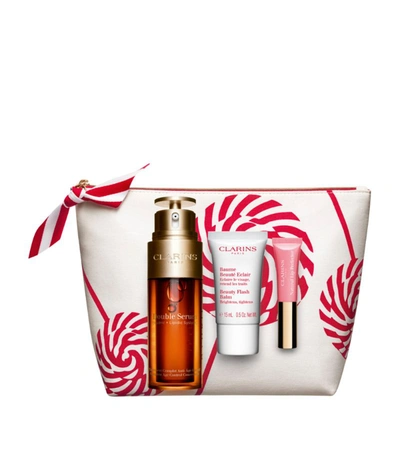 Shop Clarins Double Serum Collection Gift Set In White
