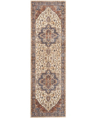Nourison Lagos Lag01 Cream 2'3" X 7'6" Runner Rug In Cream