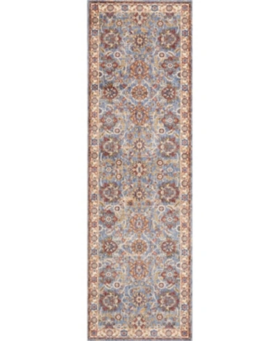 Nourison Lagos Lag04 Mist 2'3" X 7'6" Runner Rug In Mist