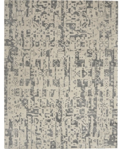 Shop Nourison Silk Shadows Sha19 Ivory And Gray 8'6" X 11'6" Area Rug In Ivory/gray