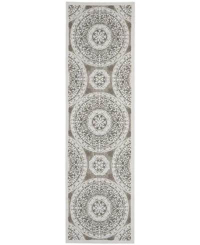 Nourison Key Largo Klg03 Taupe 2'2" X 7'6" Runner Rug In Taupe