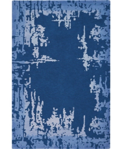 Nourison Symmetry Smm02 Navy 3'9" X 5'9" Area Rug In Navy