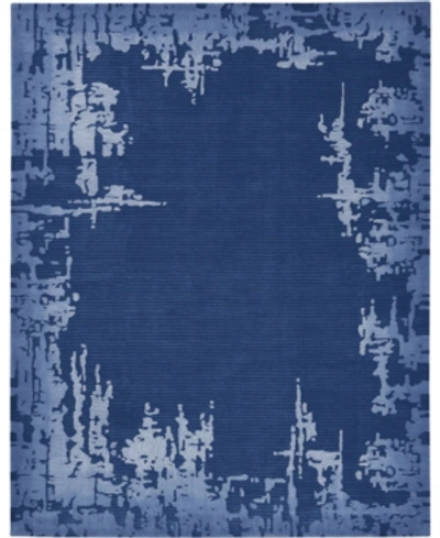 Nourison Symmetry Smm02 Navy 7'9" X 9'9" Area Rug In Navy