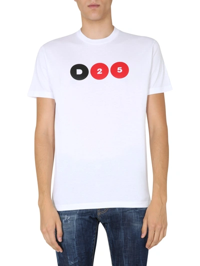 Shop Dsquared2 Crew Neck T-shirt In Bianco