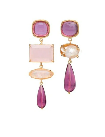 Shop Christie Nicolaides Esmeralda Earrings Pink
