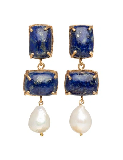 Shop Christie Nicolaides Loren Earrings Blue