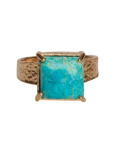 Shop Christie Nicolaides Gaia Ring Turquoise In Blue