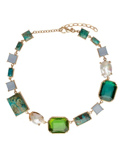 Shop Christie Nicolaides Tabitha Necklace Gold & Green