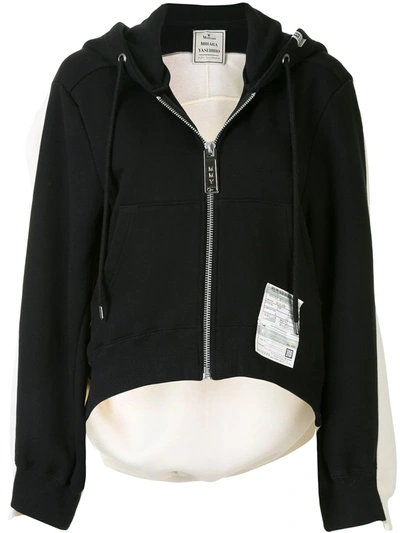 Shop Miharayasuhiro Dropped Shoulder Hooded Jacket In Black