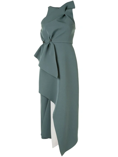 Shop Rachel Gilbert Carmine Asymmetric Dress In Green