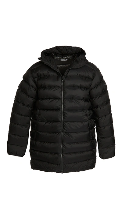 Shop Arc'teryx Piedmont Long Down Coat In Black
