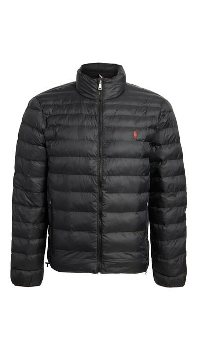 Shop Polo Ralph Lauren Packable Recycled Nylon Down Jacket In Polo Black