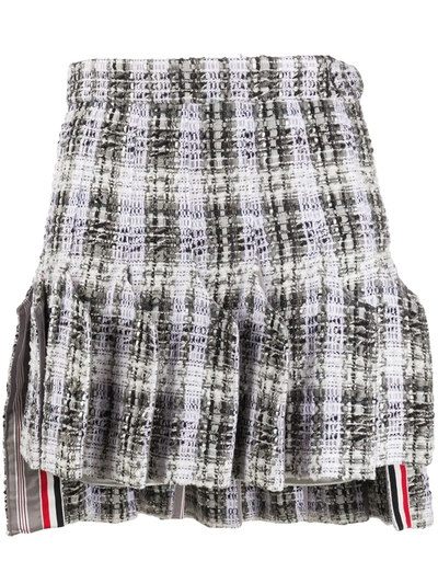 Shop Thom Browne Dropped Back Short Skirt In Grey