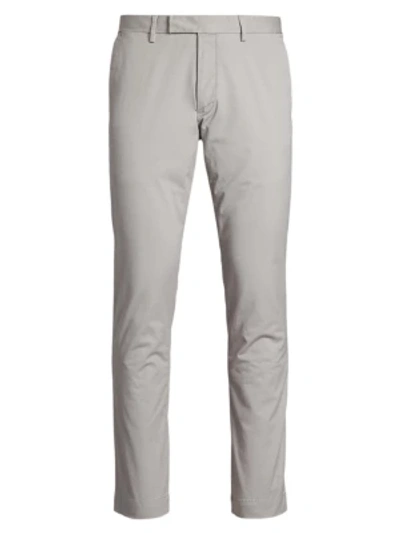 Shop Polo Ralph Lauren Lightweight Stretch-slim Chino Pants In Grey Fog
