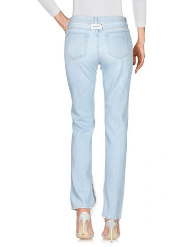 Shop Ganni Denim Pants In Blue