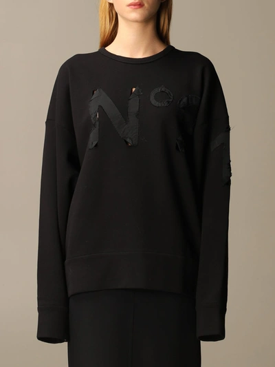 Shop N°21 N° 21 Sweatshirt N &amp;deg; 21 Crewneck Sweatshirt In Cotton With Logo In Black