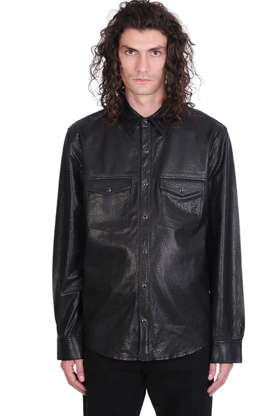 Shop Iro Wright Shirt In Black Leather