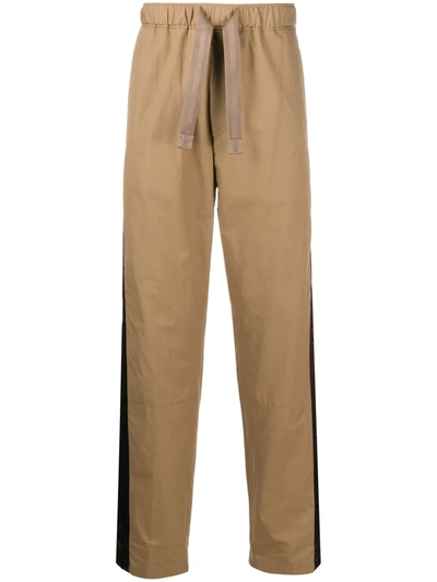 Shop Paul Smith Side Stripe Straight Trousers In Neutrals
