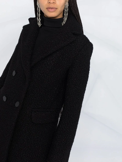 Shop Emporio Armani Long Coat In Black