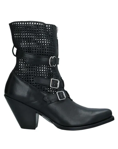 Shop Celine Ankle Boots In Black