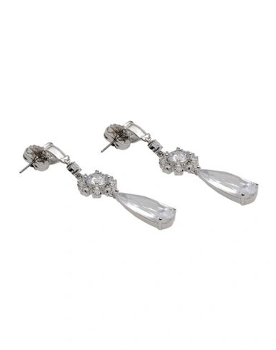 Shop Cz By Kenneth Jay Lane Earrings In Silver