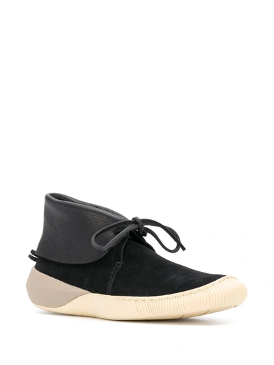 Shop Visvim Flynt Folk Sneakers In Black