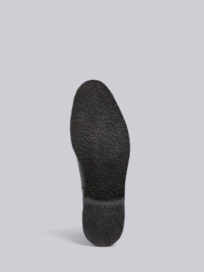 Shop Thom Browne Black Pebbled Calfskin Crepe Sole Chelsea Boot