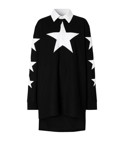 Shop Burberry Cotton Piqué Star Polo Dress