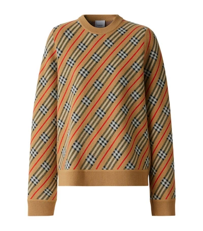 Shop Burberry Icon Stripe Vintage Check Sweater