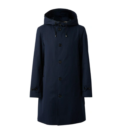 Shop Burberry Cotton Gabardine Hooded Coat