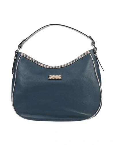 Shop Aquascutum Handbag In Slate Blue